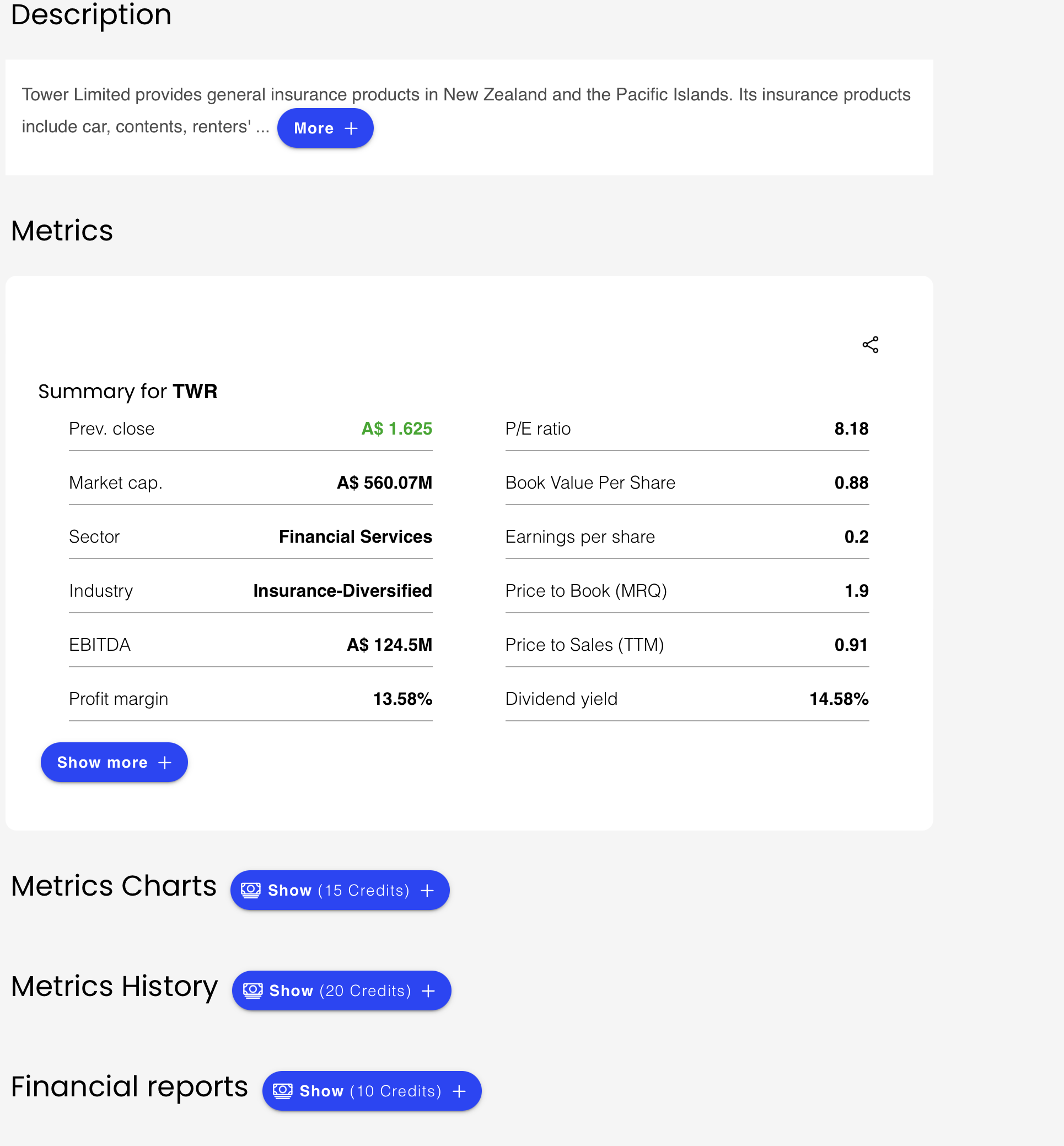 Metrics
