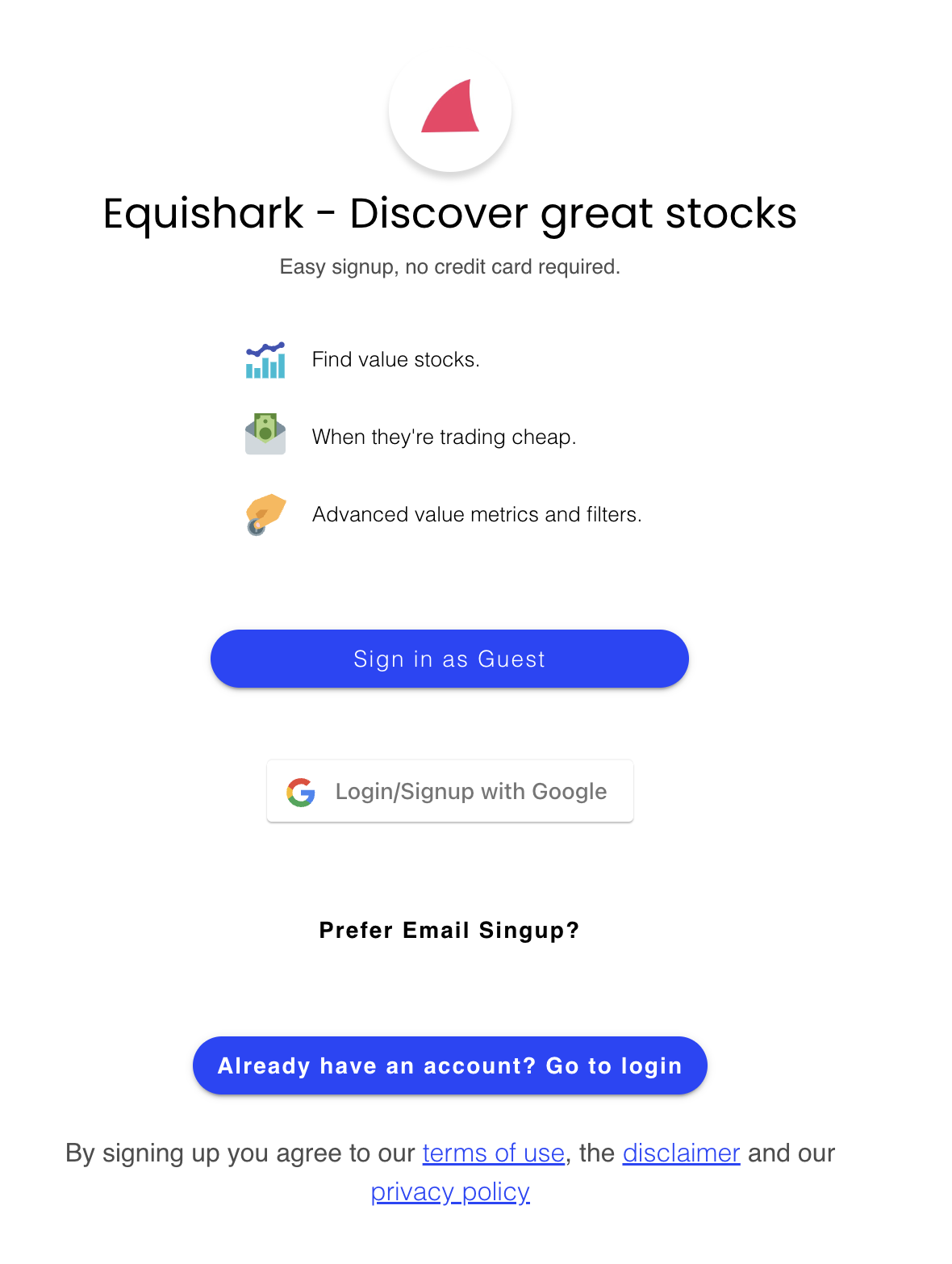 Startup Screen