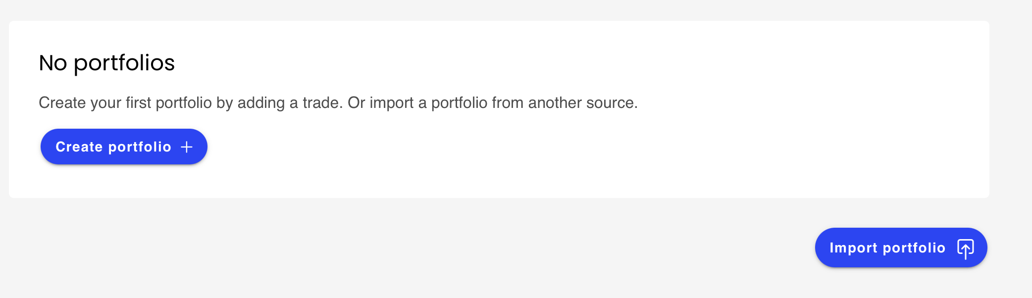 No Portfolios