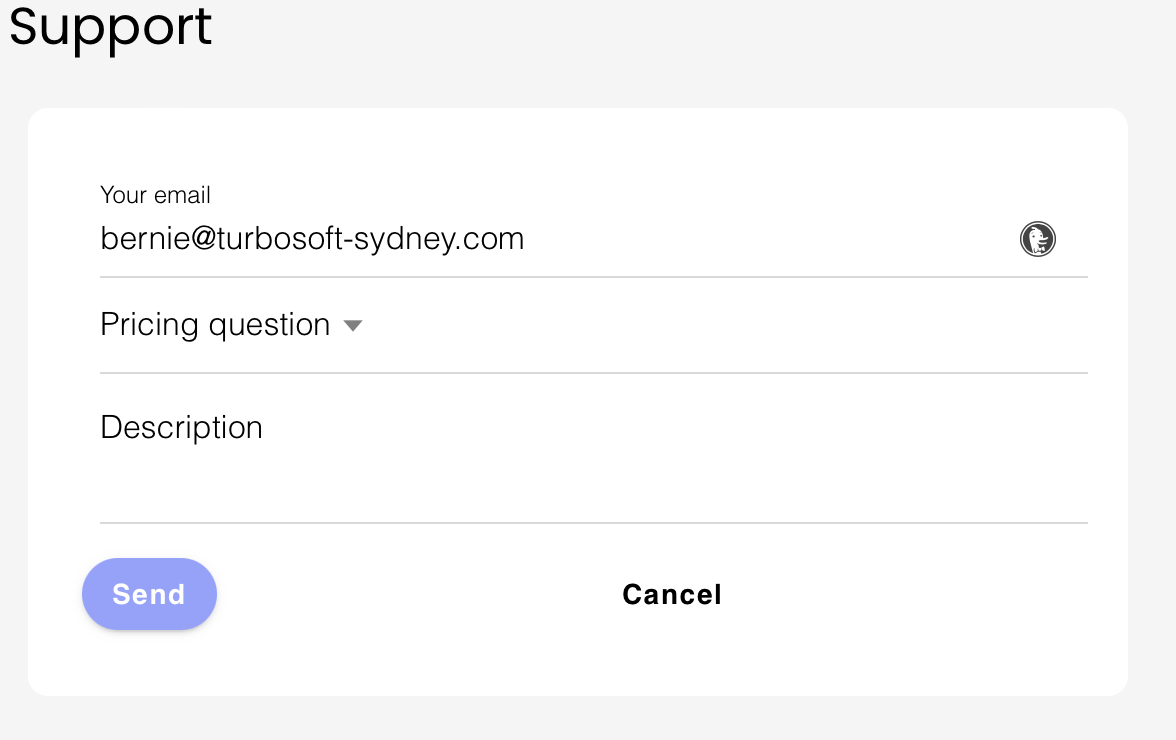 Pricing Support